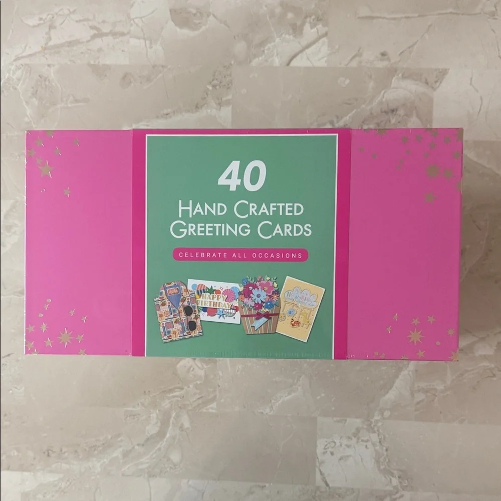 Hand Crafted Greeting Cards Set with a Keepsake Box - 40 Pack - All Occasions - Picture 2 of 5